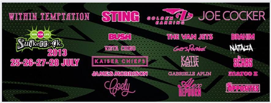 Promo Suikerrock Festival Tienen (Belgium) July 26, 2013